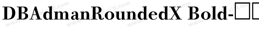 DBAdmanRoundedX Bold字体转换